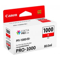 Cartouche d'encre Canon PFI-1000R Rouge 80 ml